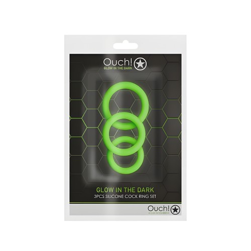 Juego de 3 Anillos para el Pene Ouch Gitd