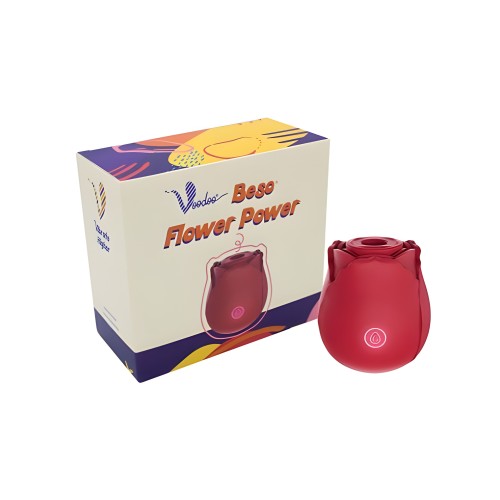 Voodoo Beso Flower Power Clitoral Stimulator - Red