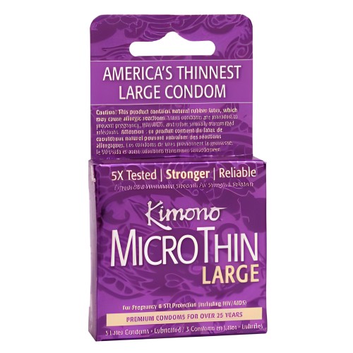 Kimono Micro Thin Large Condoms 3 Pack