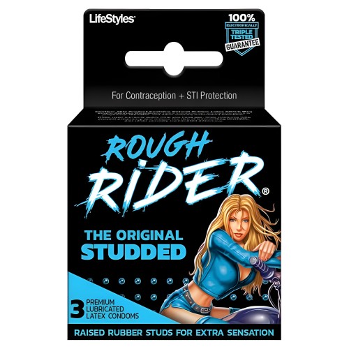 Rough Rider Condón Estampado 3 Piezas - Sensación Extra