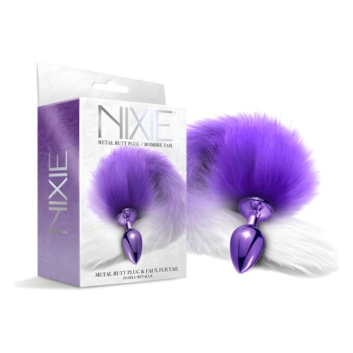Nixie Metal Butt Plug With Ombre Tail