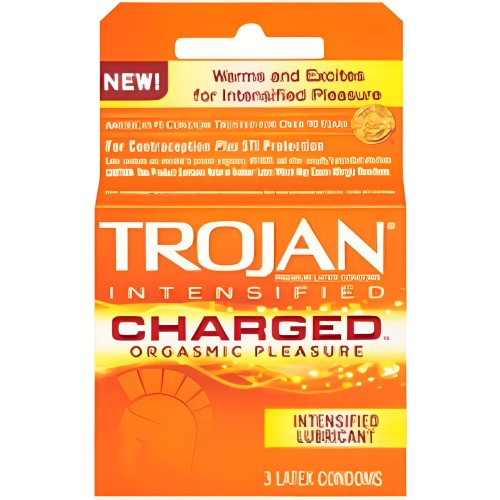 Trojan Charged Condoms - 3 Pack