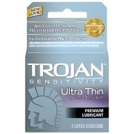 Trojan Condoms Sensitive Ultra Thin - 3 Pack