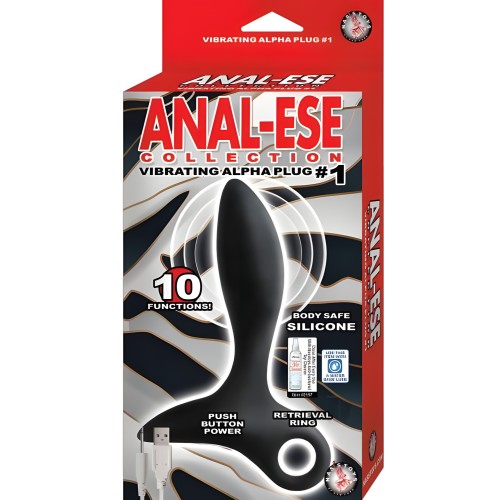 Anal-ese Collection Vibrating Alpha Plug #1 - Black