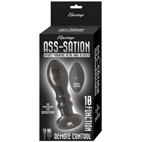 Ass-sation Remote Vibrating Metal Anal Pleaser - Black