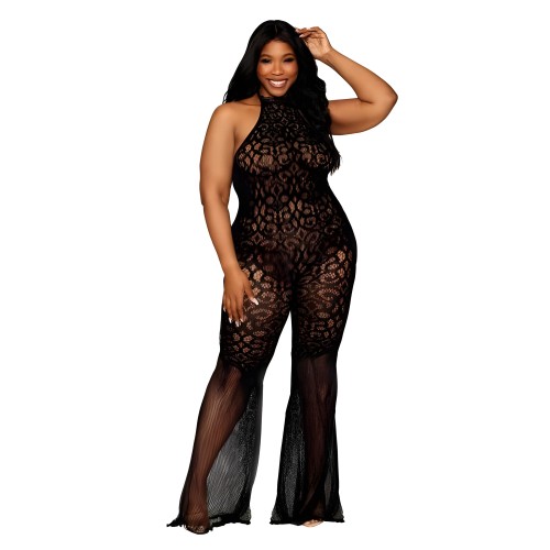 Flair-legged Bodystocking - Black