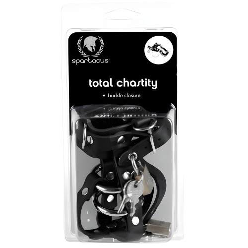 Locking C Ring Chastity - Black