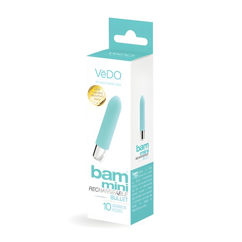 VeDO Bam Mini Rechargeable Bullet Vibe - Turquoise
