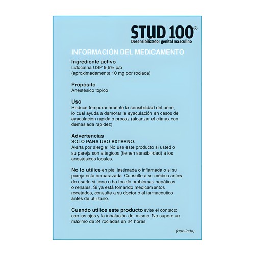 Stud 100 Male Genital Desensitizer