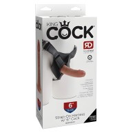 King Cock Strap-On Harness 6" Cock - Tan