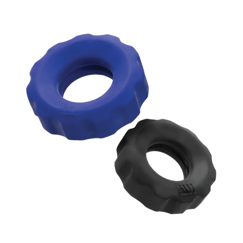 Hunky Junk Cog Ring Doble Pack - Cobalto & Tar