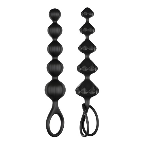 Satisfyer Love Beads Soft Silicone Beads - Set of 2 Black