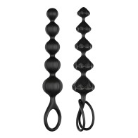Satisfyer Love Beads Soft Silicone Beads - Set of 2 Black