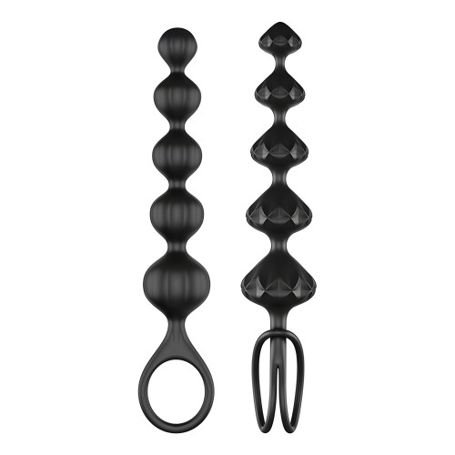 Satisfyer Love Beads Soft Silicone Beads - Set of 2 Black