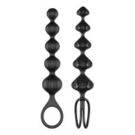 Satisfyer Love Beads Soft Silicone Beads - Set of 2 Black