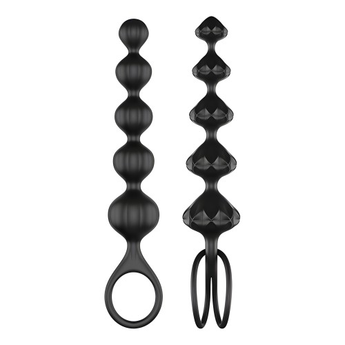 Satisfyer Love Beads Soft Silicone Beads - Set of 2 Black