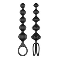 Satisfyer Love Beads Soft Silicone Beads - Set of 2 Black