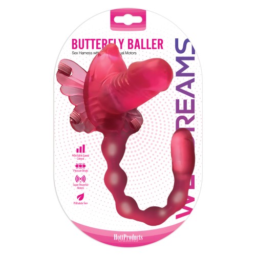 Arnés de Sexo Wet Dreams Butterfly Baller Rosa