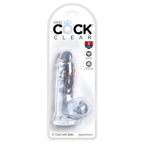 King Cock Transparente 5" - Diseño Realista