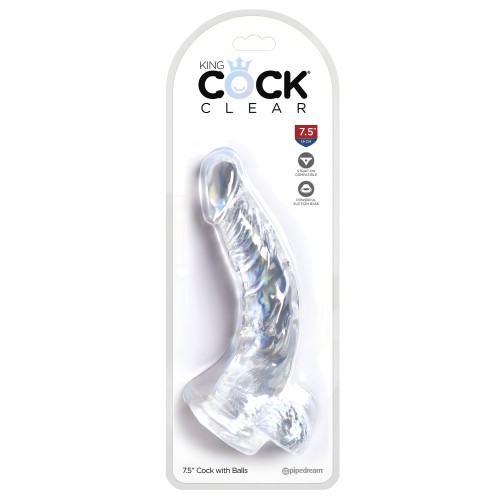 Dildo King Cock Transparente 7.5"