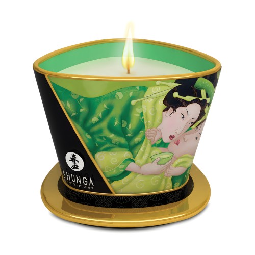 Shunga Vela de Masaje Zenitude - 5.7 oz Té Verde Exótico