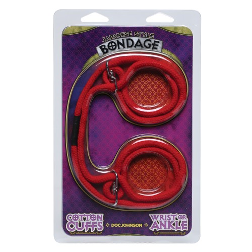 Cuerda de Bondage Estilo Japonés para Muñeca o Tobillo - Roja