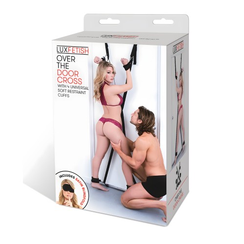 Lux Fetish Over the Door Cross with Restraints