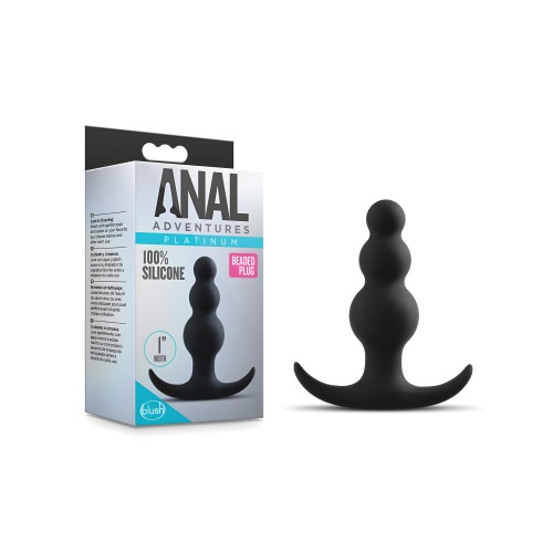 Blush Anal Adventures Plug con Perlas - Negro