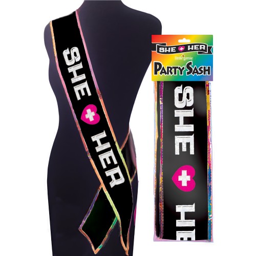 She + Her Sash Black