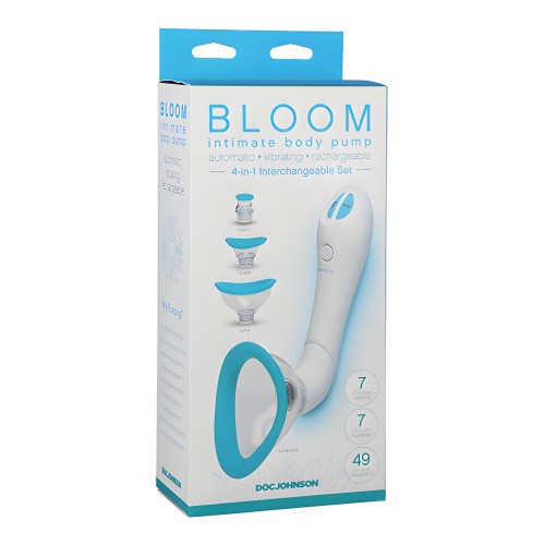 Bloom Body Intimate Bomba Automática Vibrante Recargable - Azul Cielo/Blanco