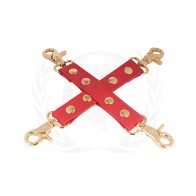 Atadura Hog PU Spartacus - Equipo de Bondage Rojo