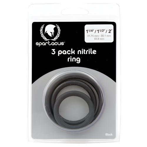 Set de Anillos para el Pene Spartacus Nitrilo