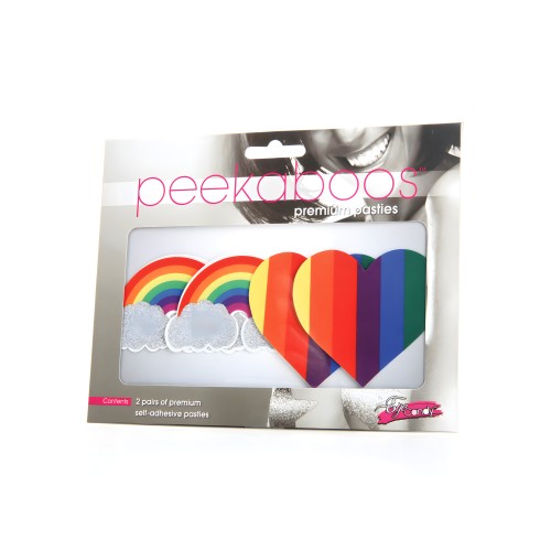 Peekaboos Pride Glitters Rainbows & Hearts - Pack of 2