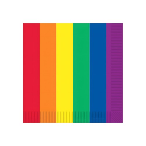 Pride Luncheon Napkins - Rainbow Pack of 16