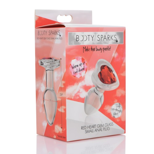 Booty Sparks Red Heart Gem Anal Plug - Small