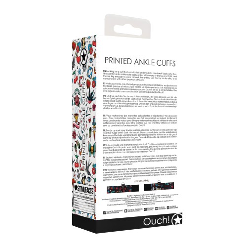 Grilletes para Tobillos Estilo Tatuaje Antiguo - Negro