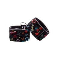 Grilletes para Tobillos Estilo Tatuaje Antiguo - Negro