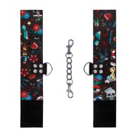 Grilletes para Tobillos Estilo Tatuaje Antiguo - Negro