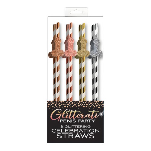 Glitterati Penis Party Straws