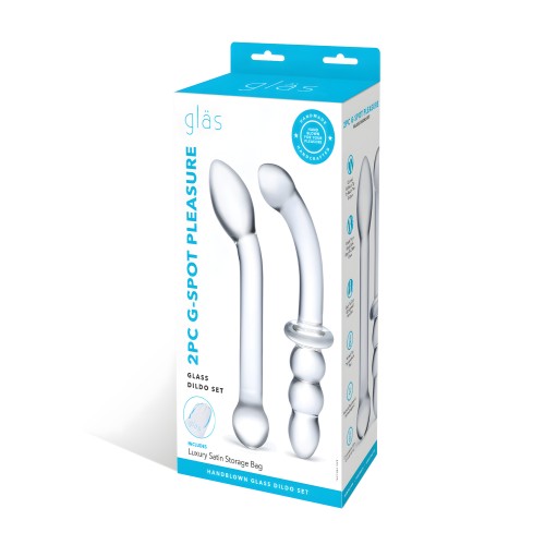 Set de Dildos de Vidrio para G-Spot - Transparente