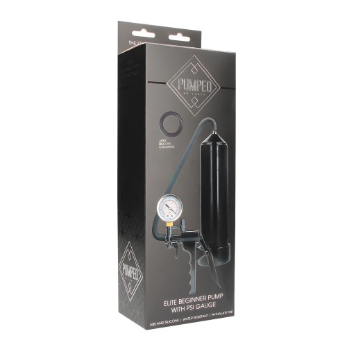 Pumped Elite Beginner Pump con Medidor PSI - Negro