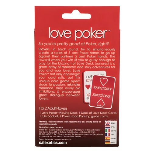 Juego de Póker del Amor Juego de Cartas para Parejas
