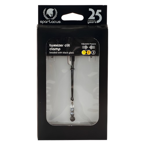 Pinzas Clitoridianas con Perlas Negras Spartacus