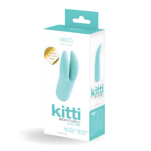 VeDO Kitti Vibrador Doble Recargable - Tease Me Turquesa