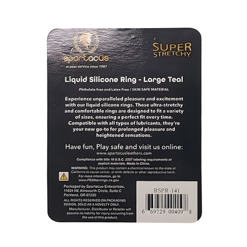 Spartacus Rubber Cock Ring Set - Black Pack of 3