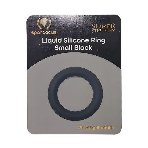 Spartacus Rubber Cock Ring Set - Black Pack of 3