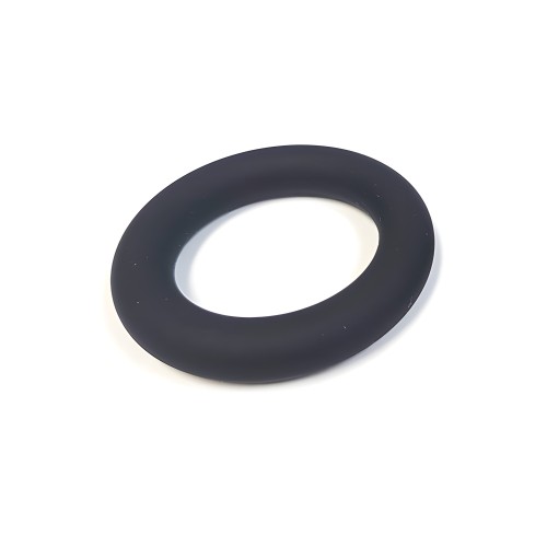 Spartacus Rubber Cock Ring Set - Black Pack of 3