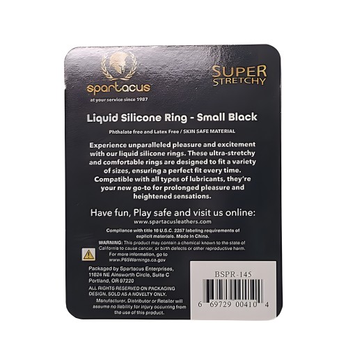 Spartacus Rubber Cock Ring Set - Black Pack of 3