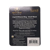 Spartacus Rubber Cock Ring Set - Black Pack of 3