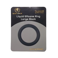 Spartacus Rubber Cock Ring Set - Black Pack of 3